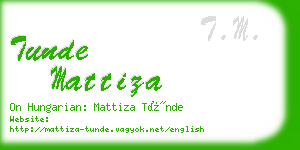 tunde mattiza business card